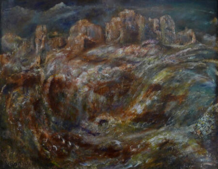 schilderij van een landschap van Hendrik de Vries