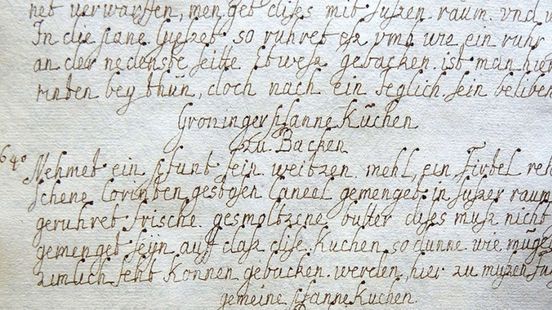 detail van handgeschreven recept